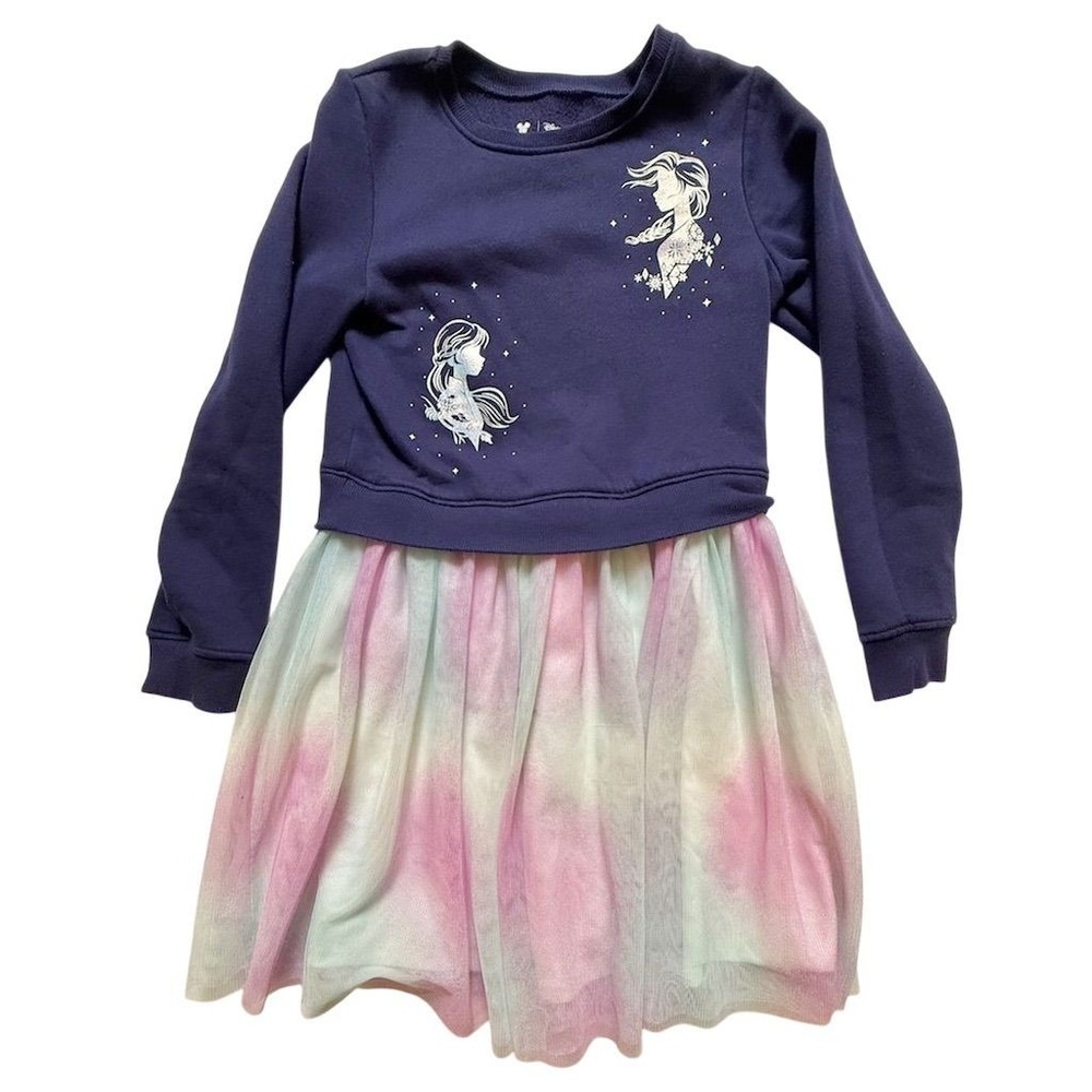 Disney Frozen Girls Sweatshirt Tulle Dress 7‎ Elsa & Anna Graphics jumping beans